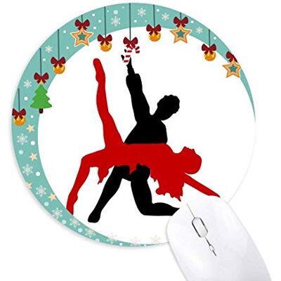 ART Duet Dance Social Dancing Mouse Pad Jingling Bell Round Rubber Mat ART Duet Dance Social Dancing Mouse Pad Jingling Bell Round Rubber Mat