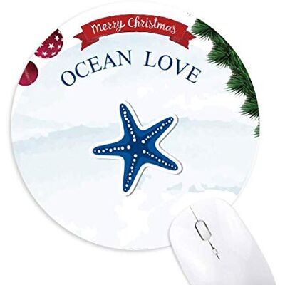 Starfish Ocean Love Sea Sailing Blue Round Rubber Mouse Pad Christmas Tree Mat Starfish Ocean Love Sea Sailing Blue Round Rubber Mouse Pad Christmas Tree Mat
