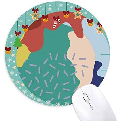 Farbabstract Plants Art Pattern Mouse Pad Jingling Bell Round Rubber Mat Farbabstract Plants Art Pattern Mouse Pad Jingling Bell Round Rubber Mat