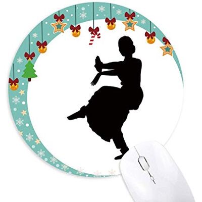 Dancer Art Peacock Dance Sports Mouse Pad Jingling Bell Round Rubber Mat Dancer Art Peacock Dance Sports Mouse Pad Jingling Bell Round Rubber Mat