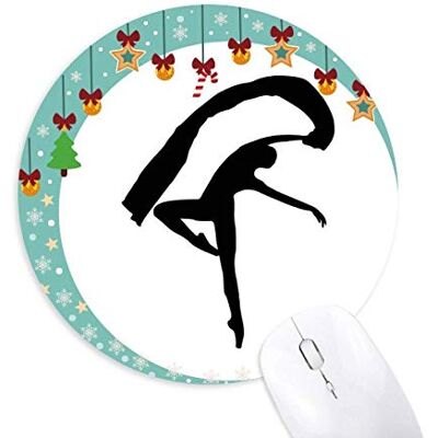 Jumping Dancer Art Sports Mouse Pad Jingling Bell Round Rubber Mat Jumping Dancer Art Sports Mouse Pad Jingling Bell Round Rubber Mat