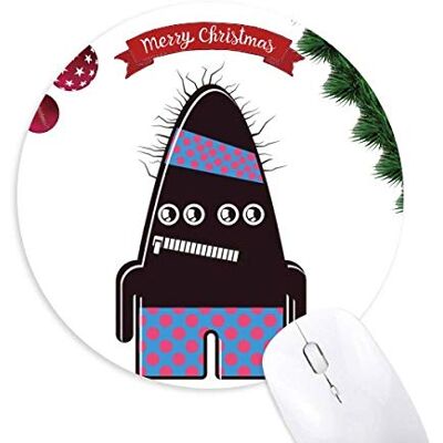 Monster Cable Universum und Alien Black Monster Round Rubber Maus Pad Weihnachtsbaum Mat Monster Cable Universum und Alien Black Monster Round Rubber Maus Pad Weihnachtsbaum Mat