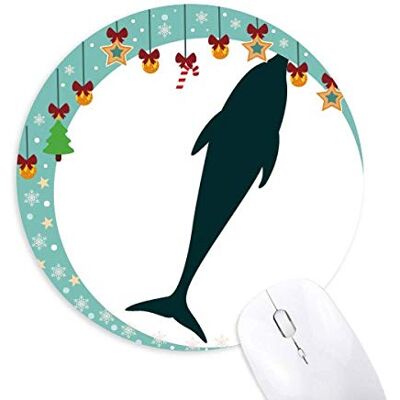 Blue Ocean Docile Streamline Dolphin Mouse Pad Jingling Bell Round Rubber Mat Blue Ocean Docile Streamline Dolphin Mouse Pad Jingling Bell Round Rubber Mat