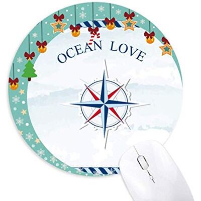 Kompass Ocean Love Sea Sailing Pattern Mouse Pad Jingling Bell Round Rubber Mat Kompass Ocean Love Sea Sailing Pattern Mouse Pad Jingling Bell Round Rubber Mat