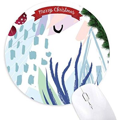 Plant Sea Abstract Plants Art Pattern Round Rubber Mouse Pad Christmas Tree Mat Plant Sea Abstract Plants Art Pattern Round Rubber Mouse Pad Christmas Tree Mat