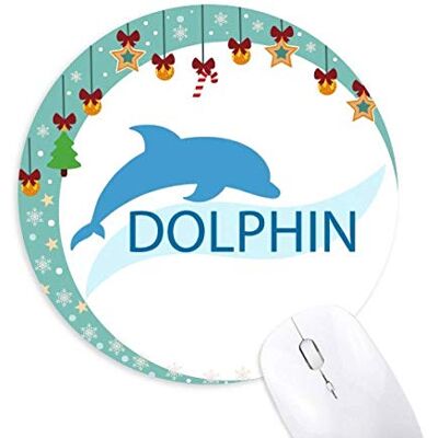 Blue Ocean Docile Dolphin Illustrate Mouse Pad Jingling Bell Round Rubber Mat Blue Ocean Docile Dolphin Illustrate Mouse Pad Jingling Bell Round Rubber Mat