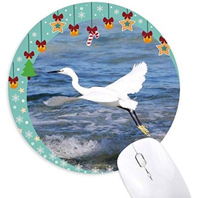 Ocean White Bird Sea Picture Mouse Pad Jingling Bell Round Rubber Mat Ocean White Bird Sea Picture Mouse Pad Jingling Bell Round Rubber Mat
