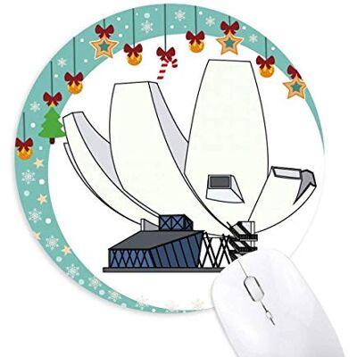 Singapore Art Science Museum Mouse Pad Jingling Bell Round Rubber Mat Singapore Art Science Museum Mouse Pad Jingling Bell Round Rubber Mat
