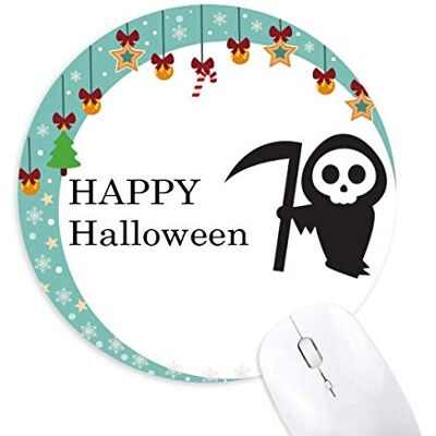 Happy Ghost Fear Halloween Maus Pad Jingling Bell Round Rubber Mat Happy Ghost Fear Halloween Maus Pad Jingling Bell Round Rubber Mat