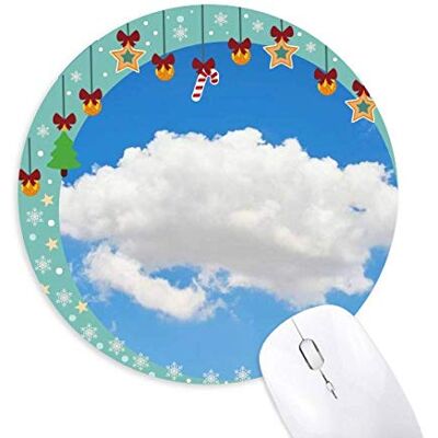 Blue Sky Sunshine White Clouds Mouse Pad Jingling Bell Round Rubber Mat Blue Sky Sunshine White Clouds Mouse Pad Jingling Bell Round Rubber Mat