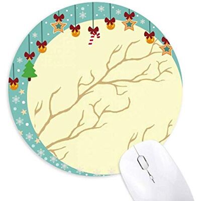Branch Abstract Plants Art Pattern Mouse Pad Jingling Bell Round Rubber Mat Branch Abstract Plants Art Pattern Mouse Pad Jingling Bell Round Rubber Mat