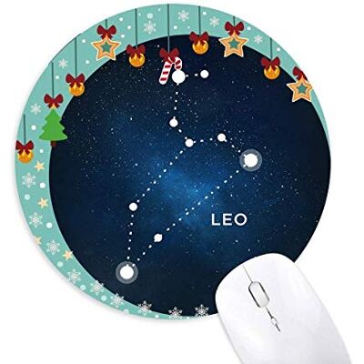 Leo Sternbild Zodiac sign Mouse Pad Jingling Bell Round Rubber Mat Leo Sternbild Zodiac sign Mouse Pad Jingling Bell Round Rubber Mat