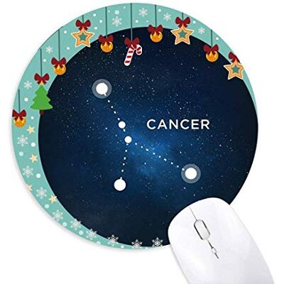 Cancer Constellation Zodiac sign Mouse Pad Jingling Bell Round Rubber Mat Cancer Constellation Zodiac sign Mouse Pad Jingling Bell Round Rubber Mat