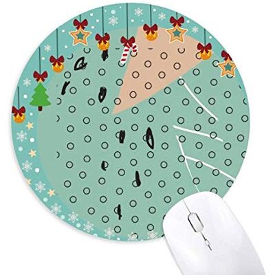 Dot Abstract Plants Art Pattern Mouse Pad Jingling Bell Round Rubber Mat Dot Abstract Plants Art Pattern Mouse Pad Jingling Bell Round Rubber Mat