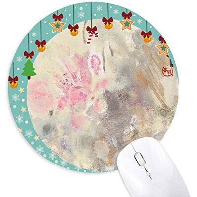 Februar Lotus XJJ Oil Painting Mouse Pad Jingling Bell Round Rubber Mat Februar Lotus XJJ Oil Painting Mouse Pad Jingling Bell Round Rubber Mat