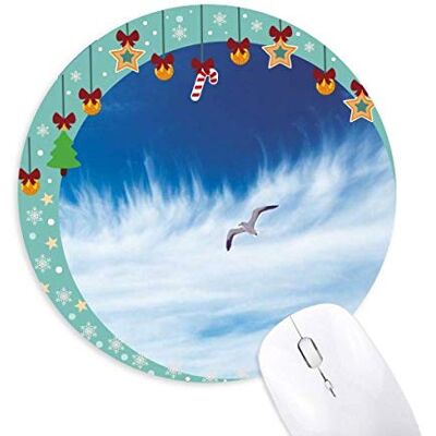 Wolken Vogel Blue Sky Mouse Pad Jingling Bell Round Rubber Mat Wolken Vogel Blue Sky Mouse Pad Jingling Bell Round Rubber Mat