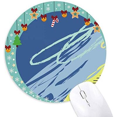 Peaceful Abstract Plants Art Pattern Mouse Pad Jingling Bell Round Rubber Mat Peaceful Abstract Plants Art Pattern Mouse Pad Jingling Bell Round Rubber Mat