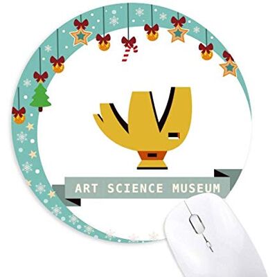 Singapore Art Science Museum Mouse Pad Jingling Bell Round Rubber Mat Singapore Art Science Museum Mouse Pad Jingling Bell Round Rubber Mat