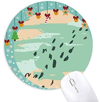Streuabstract Plants Art Pattern Mouse Pad Jingling Bell Round Rubber Mat Streuabstract Plants Art Pattern Mouse Pad Jingling Bell Round Rubber Mat
