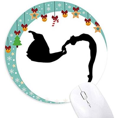 Dancer Art Jumping Sports Mouse Pad Jingling Bell Round Rubber Mat Dancer Art Jumping Sports Mouse Pad Jingling Bell Round Rubber Mat