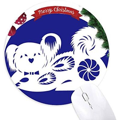 Jahr des Hundes China Zodiac Pattern Round Rubber Maus Pad Weihnachtsbaum Mat Jahr des Hundes China Zodiac Pattern Round Rubber Maus Pad Weihnachtsbaum Mat