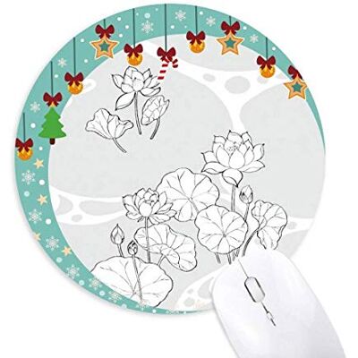 Leaf Lotus Flower River Flower Plant Mouse Pad Jingling Bell Round Rubber Mat Leaf Lotus Flower River Flower Plant Mouse Pad Jingling Bell Round Rubber Mat