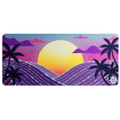 SteelSeries QCK Cloth XXL Gaming Mauspad – Neon Sunset Limitierte Edition Mikrogewebe, rutschfeste Silikongummibasis, Peak Tracking und Stabilität, SteelSeries QCK Cloth XXL Gaming Mauspad – Neon Sunset Limitierte Edition Mikrogewebe, rutschfeste Silikongummibasis, Peak Tracking und Stabilität,