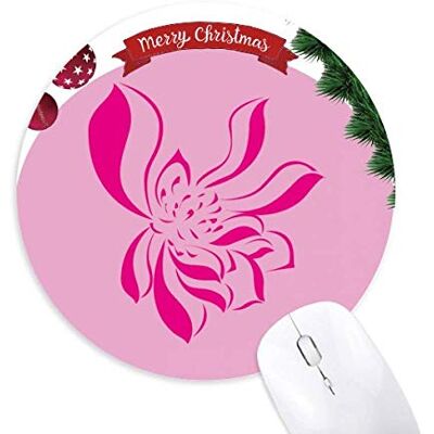Pink Lotus Leaf Lotus Flower Plant Round Rubber Maus Pad Weihnachtsbaum Mat Pink Lotus Leaf Lotus Flower Plant Round Rubber Maus Pad Weihnachtsbaum Mat