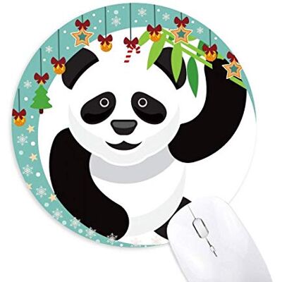 Chinesische Panda Bamboo Traditionelles Kunstmuster Maus Pad Jingling Bell Round Rubber Mat Chinesische Panda Bamboo Traditionelles Kunstmuster Maus Pad Jingling Bell Round Rubber Mat