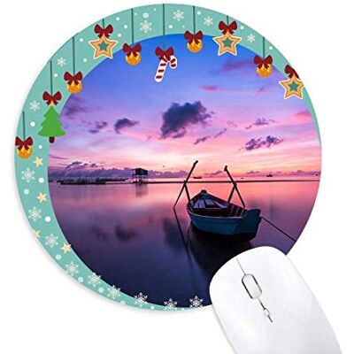 Ocean Water Sea Boat Science Nature Picture Mouse Pad Jingling Bell Round Rubber Mat Ocean Water Sea Boat Science Nature Picture Mouse Pad Jingling Bell Round Rubber Mat
