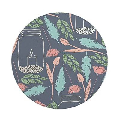 Questo Casa , Runden Digital Bedruckt Mauspad, rutschfeste Unterseite, für Büro und Zuhause, Durchmesser: 22 cm Questo Casa , Runden Digital Bedruckt Mauspad, rutschfeste Unterseite, für Büro und Zuhause, Durchmesser: 22 cm
