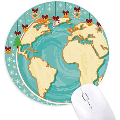 Earth Blue Ocean Yellow World Mouse Pad Jingling Bell Round Rubber Mat Earth Blue Ocean Yellow World Mouse Pad Jingling Bell Round Rubber Mat