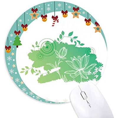 Lotus Flower Frosch Leaves Plant Flower Mouse Pad Jingling Bell Round Rubber Mat Lotus Flower Frosch Leaves Plant Flower Mouse Pad Jingling Bell Round Rubber Mat