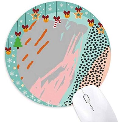 Powder Abstract Plants Art Pattern Mouse Pad Jingling Bell Round Rubber Mat Powder Abstract Plants Art Pattern Mouse Pad Jingling Bell Round Rubber Mat