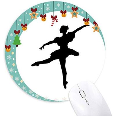 Dancer Ballet Art Sports Mouse Pad Jingling Bell Round Rubber Mat Dancer Ballet Art Sports Mouse Pad Jingling Bell Round Rubber Mat
