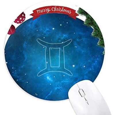 Sternnachts Gemini Zodiac Constellation Round Rubber Mouse Pad Christmas Tree Mat Sternnachts Gemini Zodiac Constellation Round Rubber Mouse Pad Christmas Tree Mat