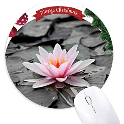 Pink Flowers Red Lotus Round Rubber Maus Pad Weihnachtsbaum Mat Pink Flowers Red Lotus Round Rubber Maus Pad Weihnachtsbaum Mat