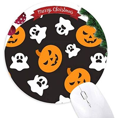 Pumpkin Halloween Halloween Halloween Ghost Round Rubber Maus Pad Weihnachtsbaum Mat Pumpkin Halloween Halloween Halloween Ghost Round Rubber Maus Pad Weihnachtsbaum Mat