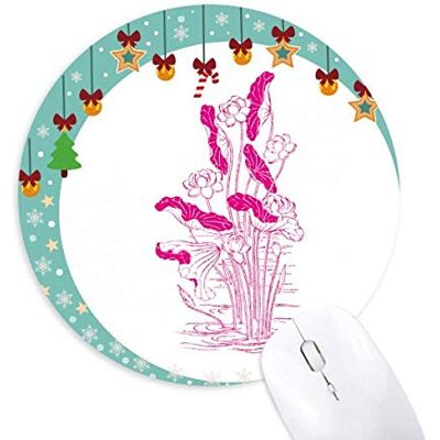 Leaf Lotus Flower Wasserpflanze Maus Pad Jingling Bell Round Rubber Mat Leaf Lotus Flower Wasserpflanze Maus Pad Jingling Bell Round Rubber Mat