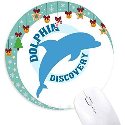 Blue Ocean Streamline Dolphin Pattern Mouse Pad Jingling Bell Round Rubber Mat Blue Ocean Streamline Dolphin Pattern Mouse Pad Jingling Bell Round Rubber Mat