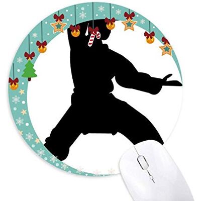 China Martial Art Shaolin Kung Fu Pattern Mouse Pad Jingling Bell Round Rubber Mat China Martial Art Shaolin Kung Fu Pattern Mouse Pad Jingling Bell Round Rubber Mat