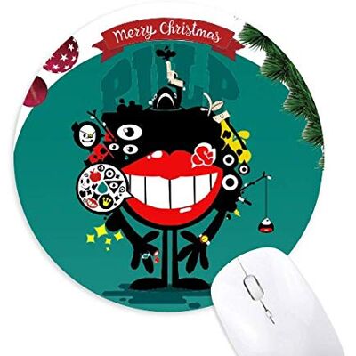 Monster Cable Universum und Alien Monster Round Rubber Maus Pad Weihnachtsbaum Mat Monster Cable Universum und Alien Monster Round Rubber Maus Pad Weihnachtsbaum Mat