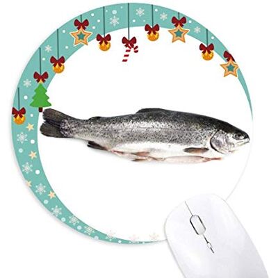 Ocean Fish Fresh Grey Mouse Pad Jingling Bell Round Rubber Mat Ocean Fish Fresh Grey Mouse Pad Jingling Bell Round Rubber Mat