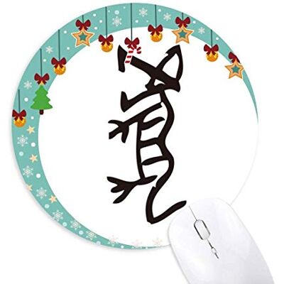 Bones Inschriften Chinesische Zodiac Tiger Maus Pad Jingling Bell Round Rubber Mat Bones Inschriften Chinesische Zodiac Tiger Maus Pad Jingling Bell Round Rubber Mat