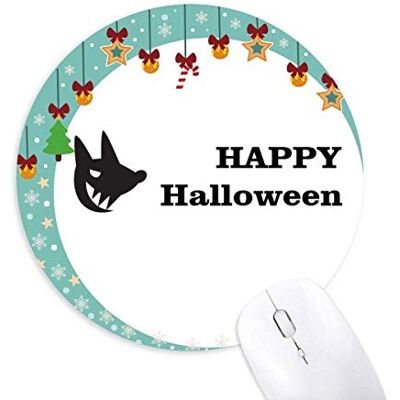 Happy Ghost Angst Halloween Maus Pad Jingling Bell Round Rubber Mat Happy Ghost Angst Halloween Maus Pad Jingling Bell Round Rubber Mat