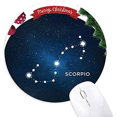Skorpion Sternbild Zodiac sign Round Rubber Maus Pad Weihnachtsbaum Mat Skorpion Sternbild Zodiac sign Round Rubber Maus Pad Weihnachtsbaum Mat