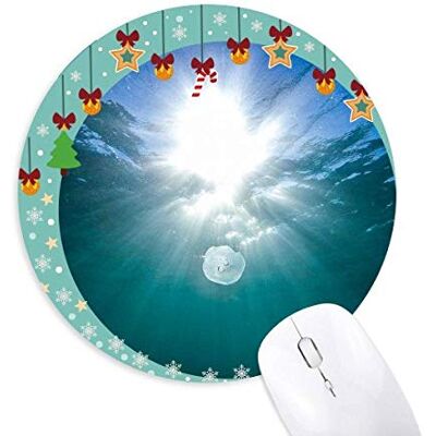 Ocean Water Science Nature Picture Mouse Pad Jingling Bell Round Rubber Mat Ocean Water Science Nature Picture Mouse Pad Jingling Bell Round Rubber Mat