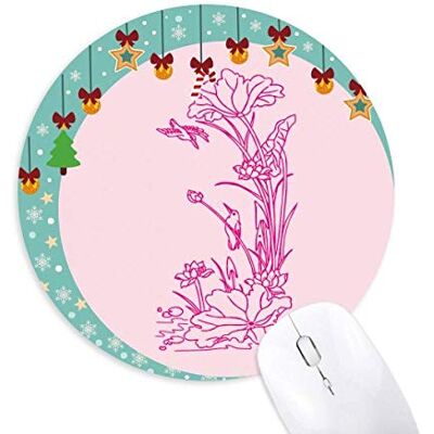 Leaf Lotus Flower Bird Wasserpflanze Maus Pad Jingling Bell Round Rubber Mat Leaf Lotus Flower Bird Wasserpflanze Maus Pad Jingling Bell Round Rubber Mat