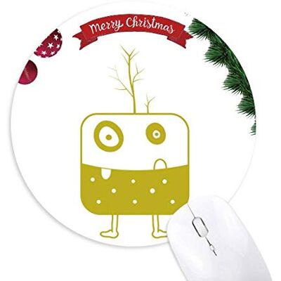Monster Cable Universum Alien Monster Green Creature Round Rubber Maus Pad Weihnachtsbaum Mat Monster Cable Universum Alien Monster Green Creature Round Rubber Maus Pad Weihnachtsbaum Mat