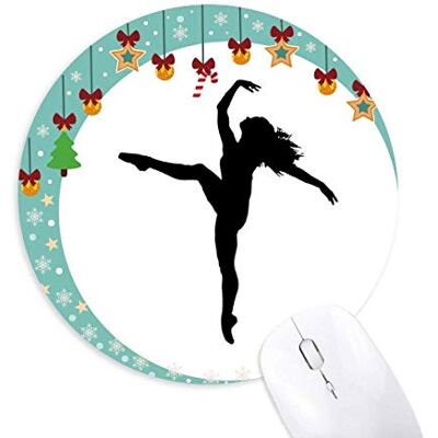 Dance Sports Dancer Performance Art Mouse Pad Jingling Bell Round Rubber Mat Dance Sports Dancer Performance Art Mouse Pad Jingling Bell Round Rubber Mat